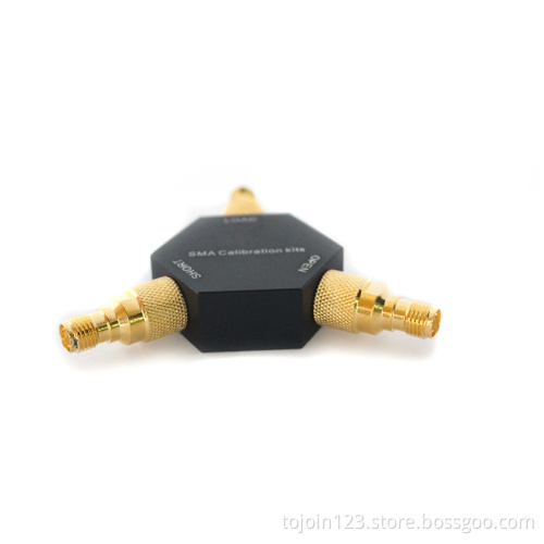 SMA-K Gold-Plated Brass Calibrator for Network Analyzers with Open, Short & Load